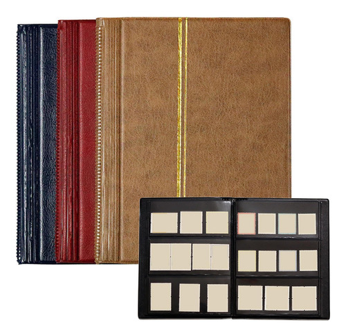 Plastic Stamp Album 10 Sheets (20) Stamp Collection Brown