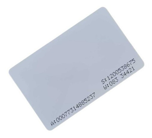 Tarjeta PVC de proximidad Iso Rfid 125khz 8504 - 200 unidades