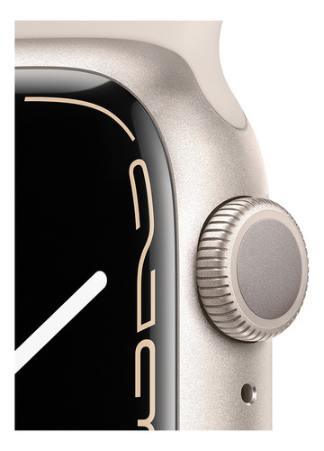 Apple Watch Series 7 (GPS, 41mm) - Caja de aluminio color blanco estelar - Correa deportiva blanco estelar
