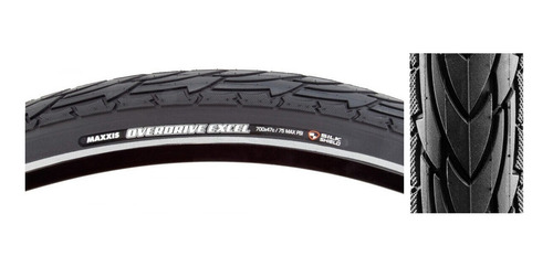 Imagen 2 de 2 de Cubierta P/ Bici Maxxis Overdrive Excel 700x47 Mm Alambre