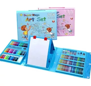 Super Mega Set De Arte 208 Piezas Kits Para Niños - Niñas