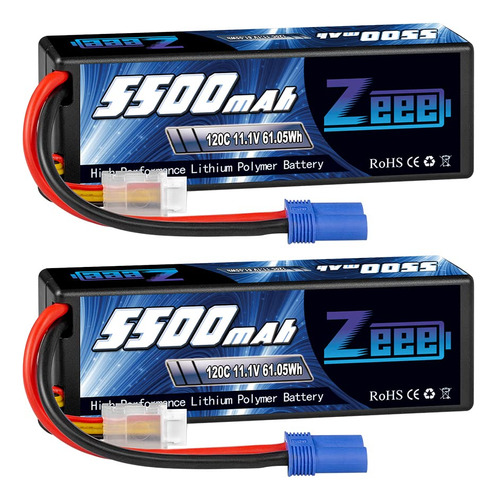 Zeee 3s Lipo Battery 5500mah 11.1v 120c Estuche Rigido Bater