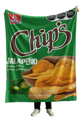 Cobija Frazada Manta Yo Soy La Señora Loca De Los Perros Chips Jalapeño Frazada Ligera 110x160cm