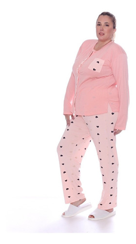 Imagen 5 de 9 de Pijama De Mujer Invierno Talles Super Especiales Art 807