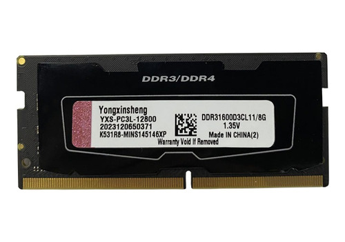 Memoria Ddr3l Para Portátil De 1x8gb 1600mhz Ram Pc3l-12800s