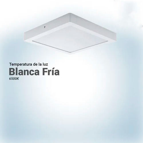Panel Plafon Led 6w Blanco Frio Aplicar Cuadrado
