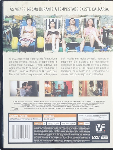 Dvd Ágata E A Tempestade Licia Maglietta Impecável Original