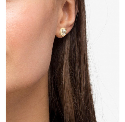 Aretes Hugo Boss Medallion Dorado Para Mujer Color 283164