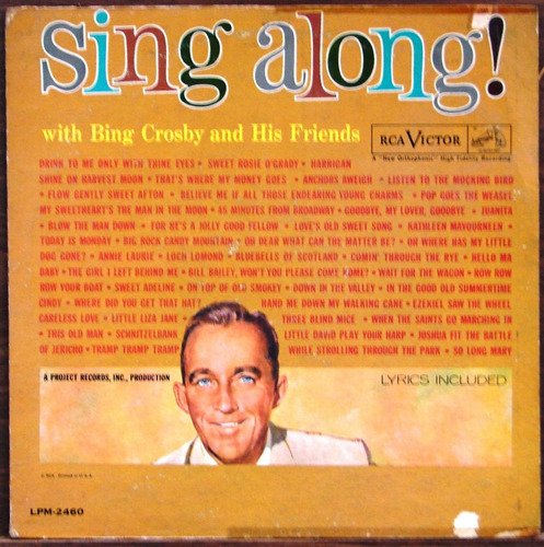 Bing Crosby - Sing Along And His Friends - Lp Made Usa 1961