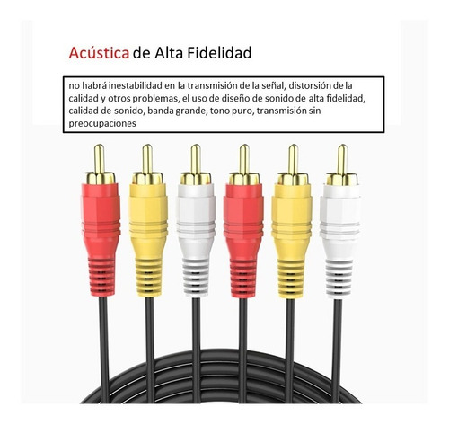 Imagen 5 de 10 de Cable Rca Ext Macho A Macho Audio Y Video 20 Metros Hd