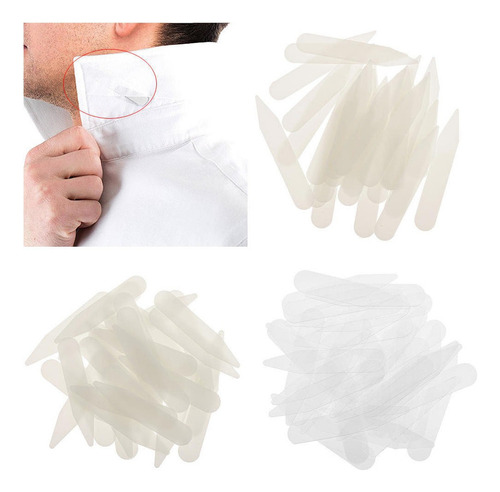 200 Piezas De Plástico Beige Cuello Soporte Insertos Camisas