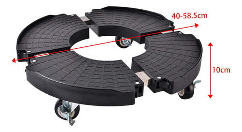 Soporte Para Plantas Con Ruedas Caddy Para Plantas Negro