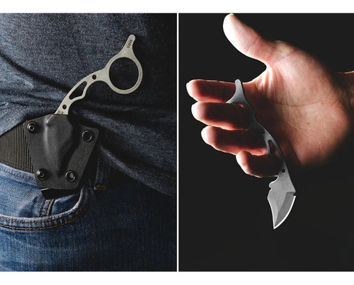 Mini Faca Karambit Full Tang Com Bainha Em Kydex