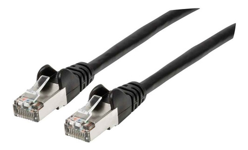 Intellinet - Cable Patch Cat 6a,  0.3m( 1.0f) S/ftp Negro