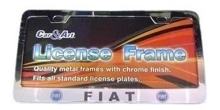 Porta Placa Metal Cromado Fiat