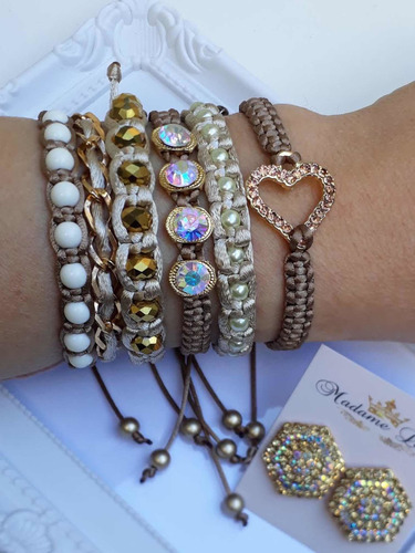 Imagem 3 de 10 de Mix Pulseiras Coloridas Ajustavel Moda Blogueira Verão Praia