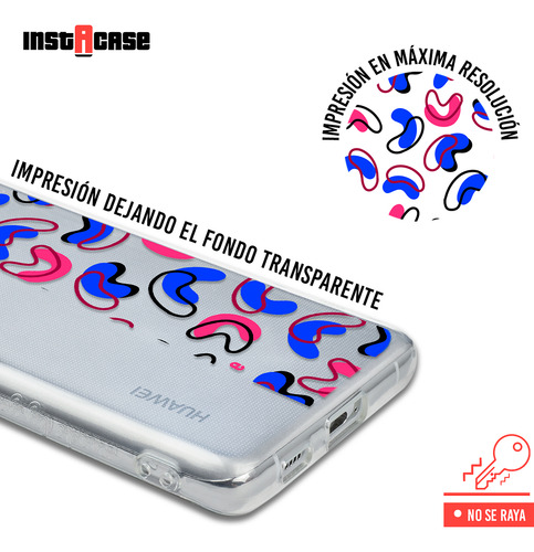 Funda Para Huawei Para Mujer Figuras Abstracto Con Nombre