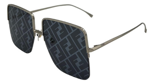 Fendi Ff0422 00de Square Shape Plata Espejo Gris