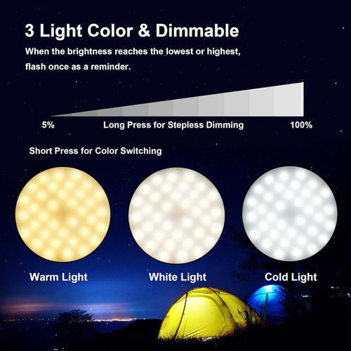 Luz Led Todoterreno Y Linterna De Camping Recargable