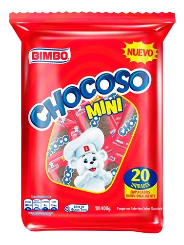 Ponqué Mini Chocoso X 20 Und - g a $38