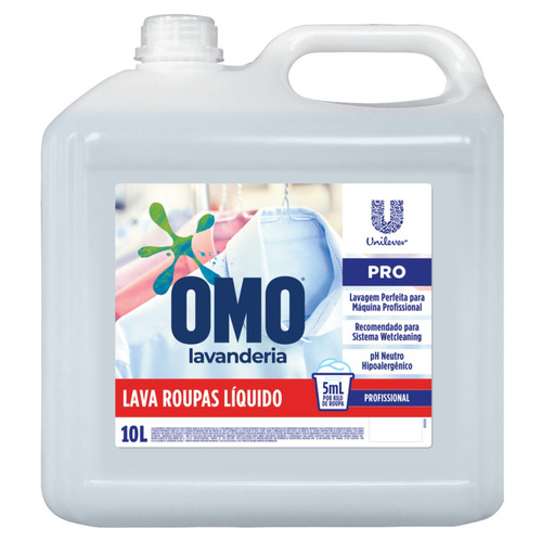 Sabão líquido Omo Pro Lavanderia original antibacterial galão 10 L