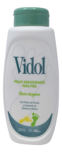 Vidol Polvo Desodorante Para Pies X 200g - Efecto Relajante