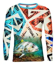 Comprar Playera Jersey Pesca Pez Escamoso Lineas Mar Rojo Azul 