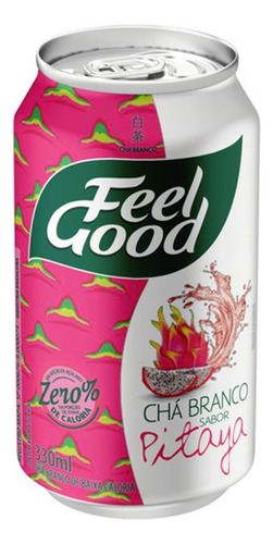 Chá Branco Com Pitaya Feel Good 330ml (12 Latas) Kit