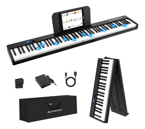 Piano De Teclado Digital Plegable De 88 Key Con Peso Portáti