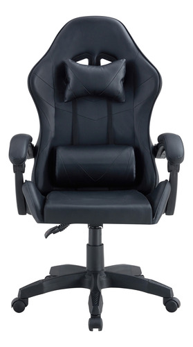Silla Gamer Con Respaldo Alto Negra Cuero Sintético