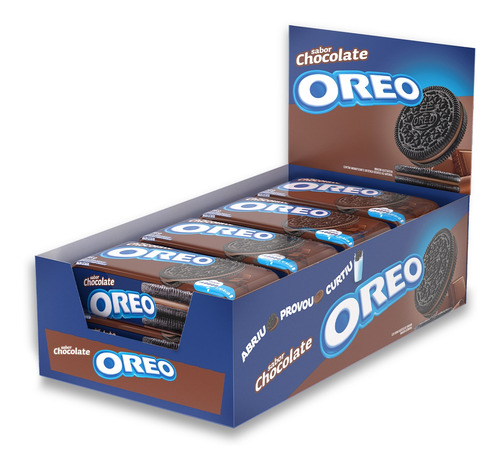 Imagem 4 de 6 de Biscoito Recheado Chocolate Oreo 288g Pack C/8 Un