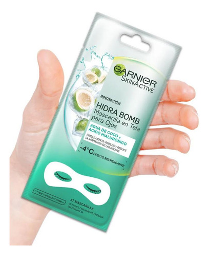 Mascarilla Garnier Skin Active Coco En Tela Ojos Antifaz