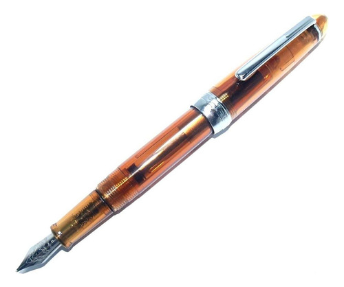 Caneta Tinteiro Jinhao 992 Translucide Âmbar Fina