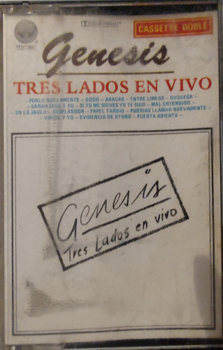 Cassette De Génesis Tres Lados En Vivo(826