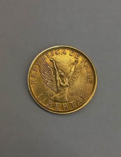 Moneda 10 Pesos Chilenos Año 1986 Ángel Libertad