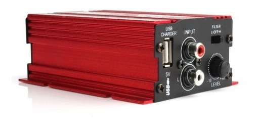Imagen 4 de 6 de Rojo 500w Ma-150 Dc9-15v 2ch Mini Hi-fi Stereo Mp3 Audio Amp