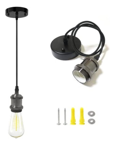 Kit De Luces Colgantes Vintage Para Bombilla Edison, Cable I