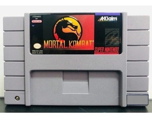 Fita Cartucho Mortal Kombat Compativel Super Nintendo