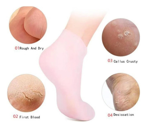 3 Calcetines De Silicona Suave Para Pies, Protección