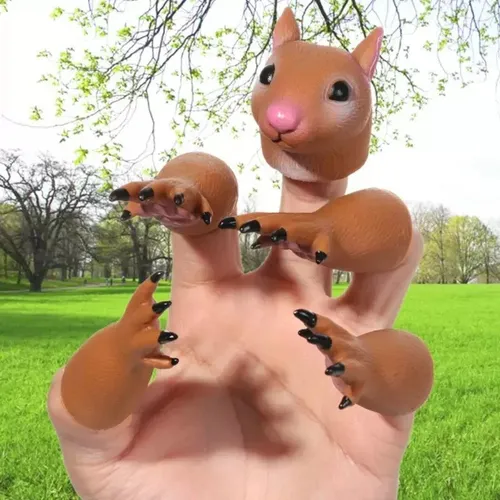 5uds Marionetas Mano Ardilla, Marionetas Dedo Animales