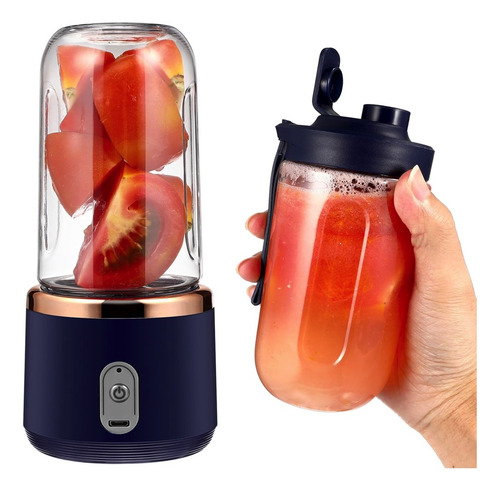 Mini Licuadora Portatil Usb Recargable 400ml Con 2 Vasos