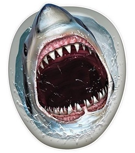 Shark Toilet Topper Peel .n Place Party Accesorio (1 Conteo)