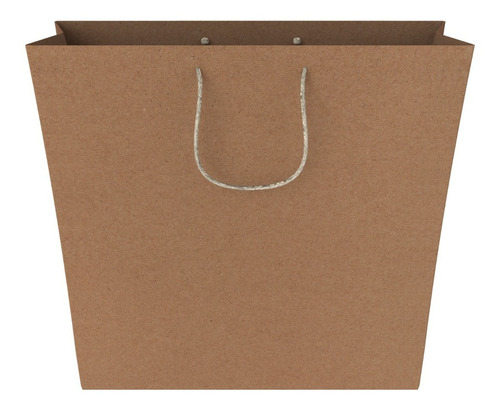 Imagen 1 de 2 de Bolsa Papel Madera Kraft 22x8x22 Regalo Con Manija X100 C