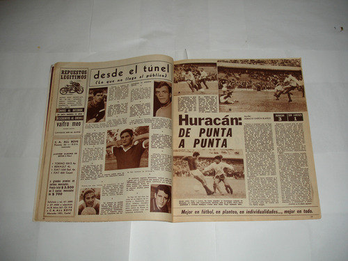 Revista Goles 1068 Huracán 3 San Lorenzo 1 1969 Excelente!! (Usado)