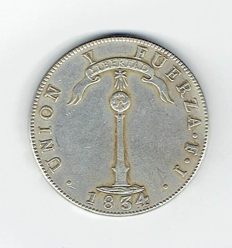 Moneda De Chile, 1 Peso, 1834 (versión Conmemorativa).  Jp