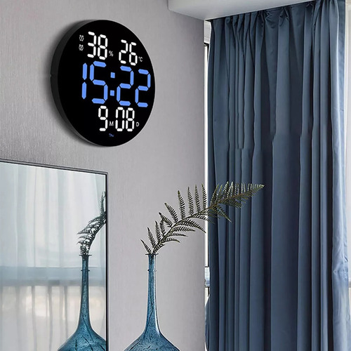 Reloj De Pared Led Moderno Digital Circular