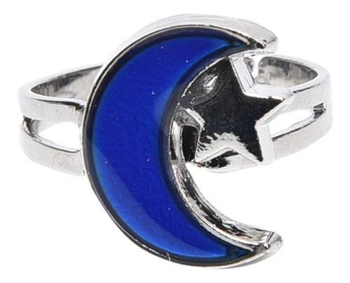 Anillo Del Humor Cambia De Color Ajustable Luna Estrella