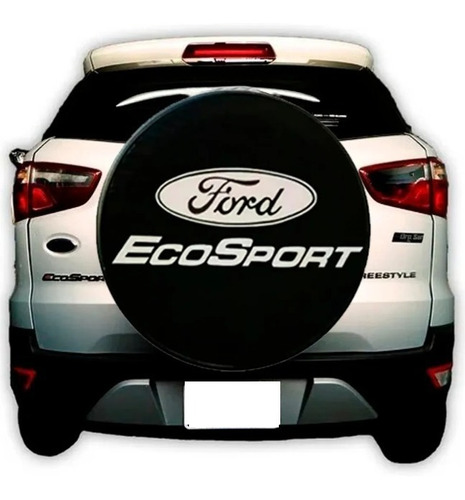 Funda Cubre Rueda Auxiliar - Ford Ecosport - Logo Blanco