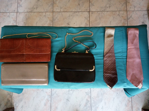 Cartera De Cuero Y Sobres De Fiesta Muy Lindos