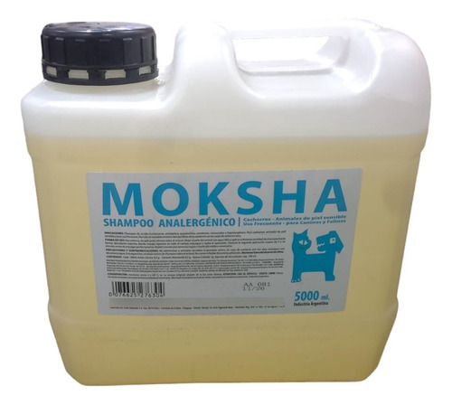 Moksha Shampoo Cachorros Analargenico X 5lt Pelu Canina